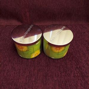 Bundle of 2 cucumber melon candles by bath and body works